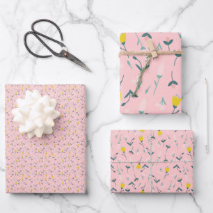 Feuille De Papier Cadeau Rose Meadow