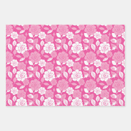 FEUILLE DE PAPIER CADEAU ROSE PATTERN (PINK)