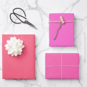 Feuille De Papier Cadeau Rose Plain Brink Teintes Chaudes Rose 3 Tons