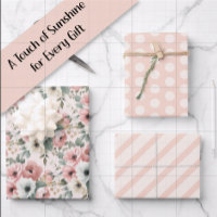 Rose Points Blancs Aquarelle Rayures