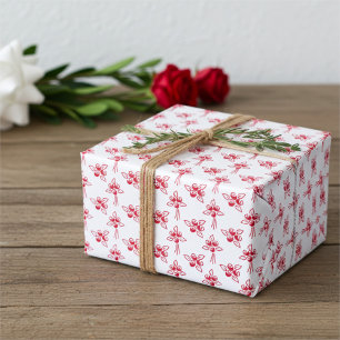 Feuille De Papier Cadeau Roses Rouges Délicieuses et élégantes motifs flora