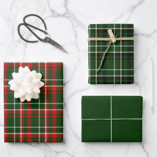 Feuille De Papier Cadeau Rouge vert blanc et noir