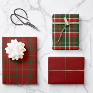 Feuille De Papier Cadeau Rouge vert blanc et noir