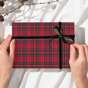 Feuille De Papier Cadeau Royal Stewart Tartan Red Plaid