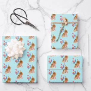 Feuille De Papier Cadeau Ruby Cavalier King Charles Spaniel Anniversaire  