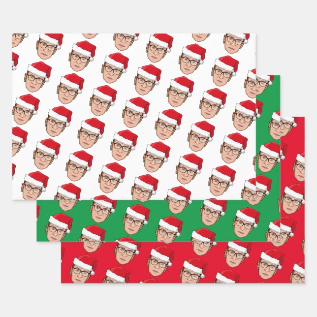 Feuille De Papier Cadeau RUDER BADER GINSBURG Noël (Lot)