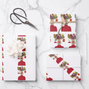 Feuille De Papier Cadeau Rudolph Cadeaux de Noël Reindeer