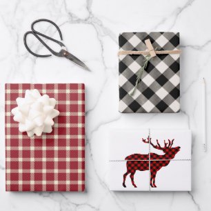 Feuille De Papier Cadeau Russe Lumberjack Plaid Holiday