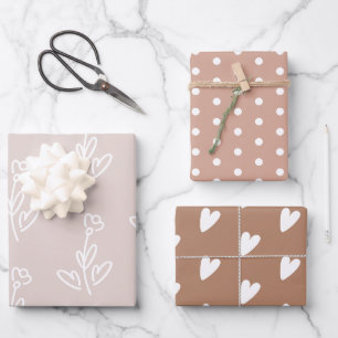 Feuille De Papier Cadeau Rustique Brown Beige Girl