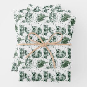 Feuille De Papier Cadeau Sac cadeau de Noël pour voyage de vacances   vert