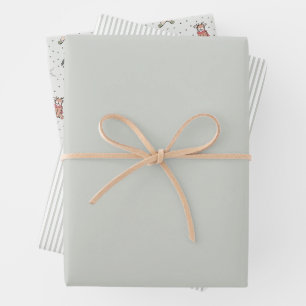 Feuille De Papier Cadeau Sage Babys Premier Pyjama d'hiver de Noël