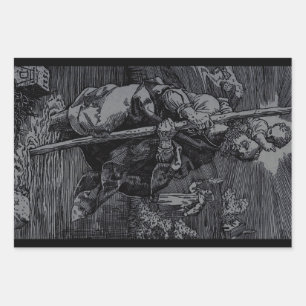 Feuille De Papier Cadeau Saint Christophe vénéré par les chrétiens 