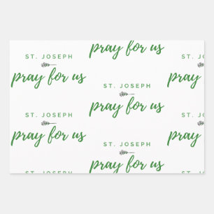 Feuille De Papier Cadeau Saint Joseph Priez pour nous
