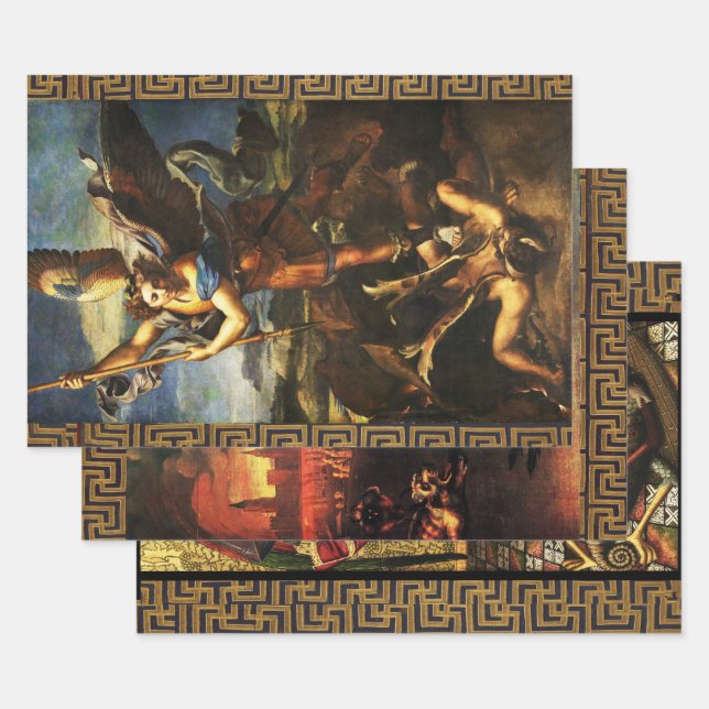 Feuille De Papier Cadeau Saint Michel l'Archange par Raffaello Sanzio (Lot)