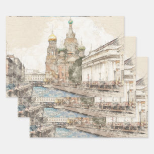 Feuille De Papier Cadeau Saint-Pétersbourg, Russia