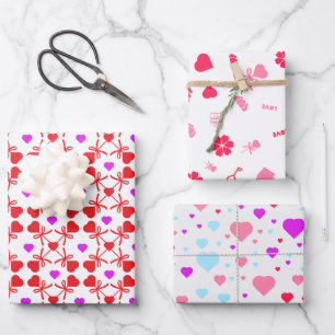Feuille De Papier Cadeau Saint Valentin, coeur et amour