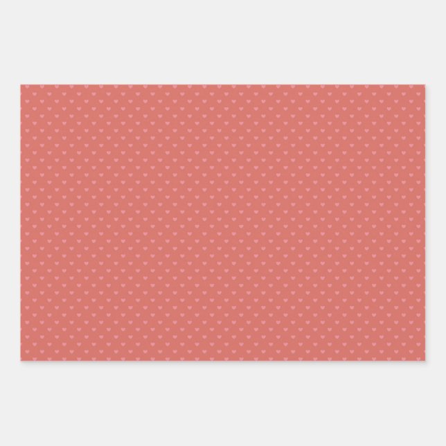 Feuille De Papier Cadeau Saint Valentin Mini Coeurs (Devant)