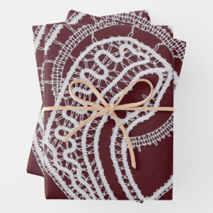 Feuille De Papier Cadeau Sainte Vierge Marie, dentelle