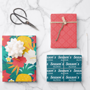 Feuille De Papier Cadeau Saison d'Aloha Hawaiian