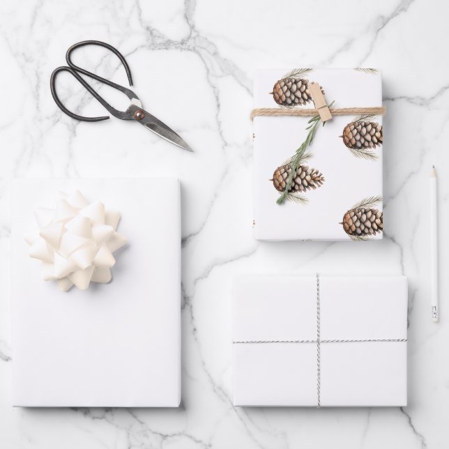 Feuille De Papier Cadeau Salutations de Noël personnalisées (Recto)