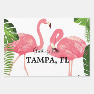 Feuille De Papier Cadeau Salutations de Tampa, Floride