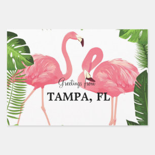 Feuille De Papier Cadeau Salutations de Tampa, Floride