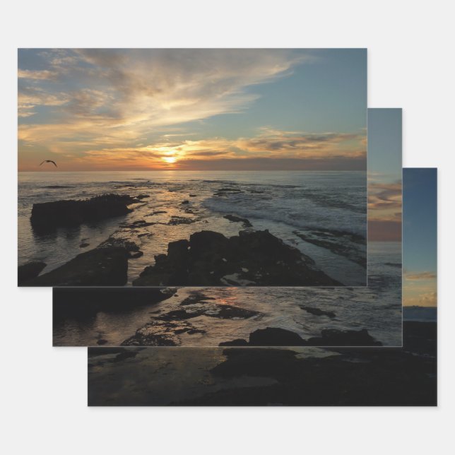 Feuille De Papier Cadeau San Diego Sunset (Lot)