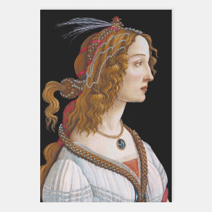 Feuille De Papier Cadeau Sandro Botticelli - Portrait de Simonetta Vespucci