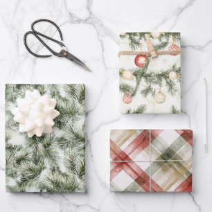 Feuille De Papier Cadeau Sapin de Noël