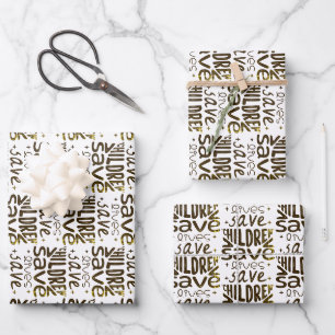 Feuille De Papier Cadeau Sauver les enfants, sauver des vies