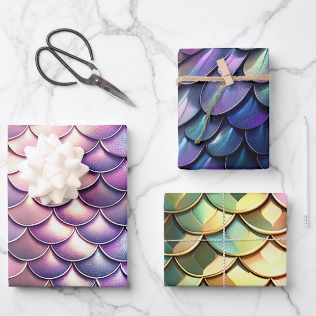 Feuille De Papier Cadeau Scales Dragon (Recto)