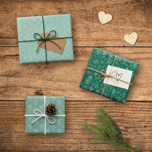 Feuille De Papier Cadeau Scandinave Rustic Minimal Folk Motif