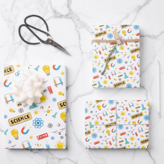 Feuille De Papier Cadeau Sciences de la physique (Recto)