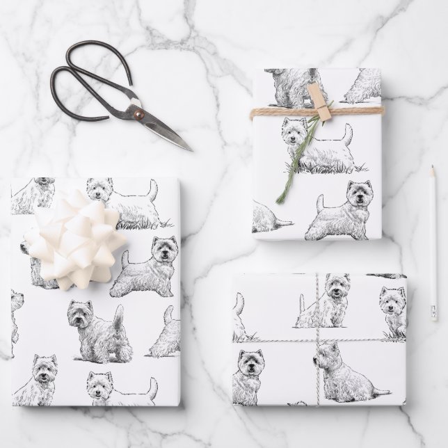 Feuille De Papier Cadeau Scottish Terrier (Recto)