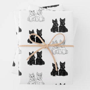 Feuille De Papier Cadeau Scottish Terriers
