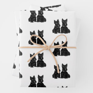 Feuille De Papier Cadeau Scottish Terriers
