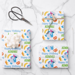 Feuille De Papier Cadeau Sesame Street Cookie Monster Food Truck