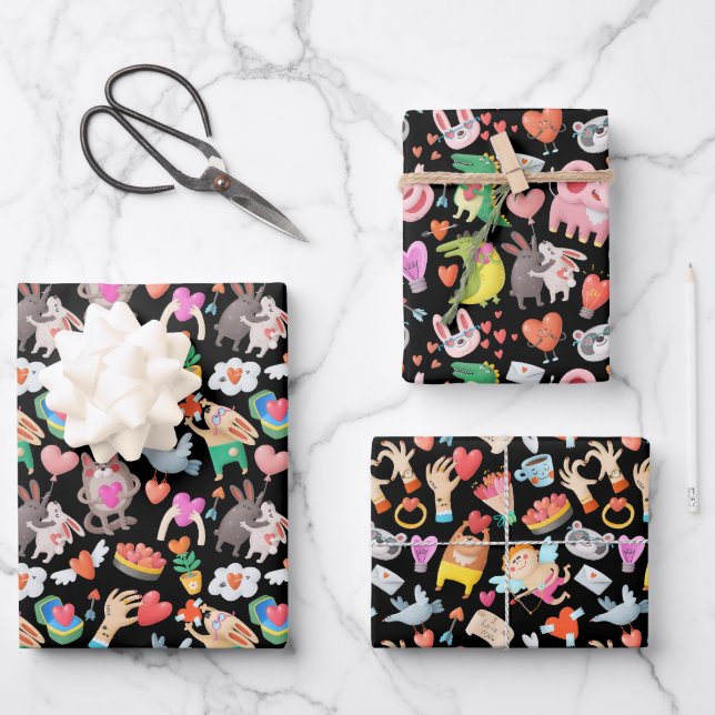 Feuille De Papier Cadeau Set de hojas de papel de regalo (Recto)
