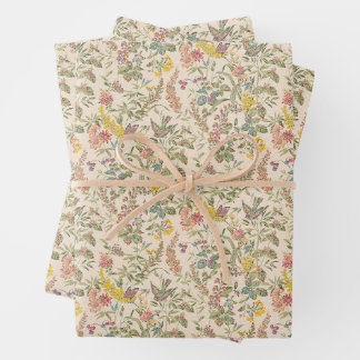 Feuille De Papier Cadeau Shabby Chic Floral
