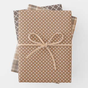 Feuille De Papier Cadeau Shabby Chic Tan Beige Taupe Brown Motif