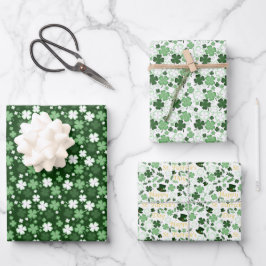Feuille De Papier Cadeau Shamrocks de la Saint Patrick