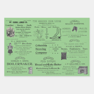 Feuille De Papier Cadeau Shenandoah Pennsylvanie années 1890