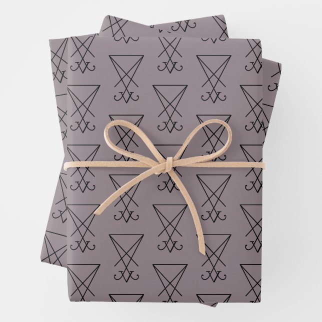 Feuille De Papier Cadeau Sigil de Lucifer (En situation)