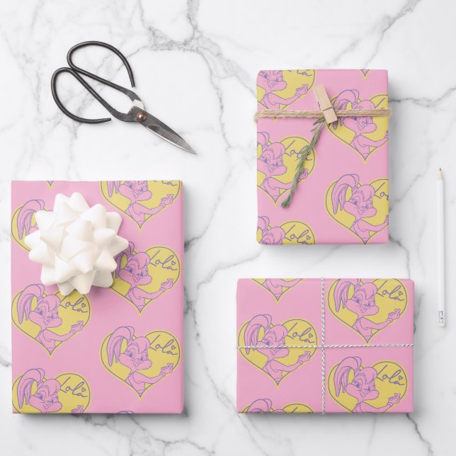 Feuille De Papier Cadeau Signature Lola Heart (Recto)