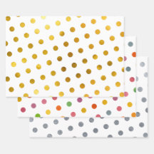 Simple mignonne fille blanche Pois multicolores