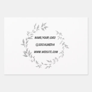 Feuille De Papier Cadeau simple minimum ajouter votre texte nom monogramme