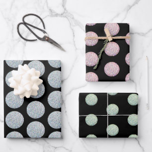 Feuille De Papier Cadeau Simple moderne géométrique rose Parties scintillan