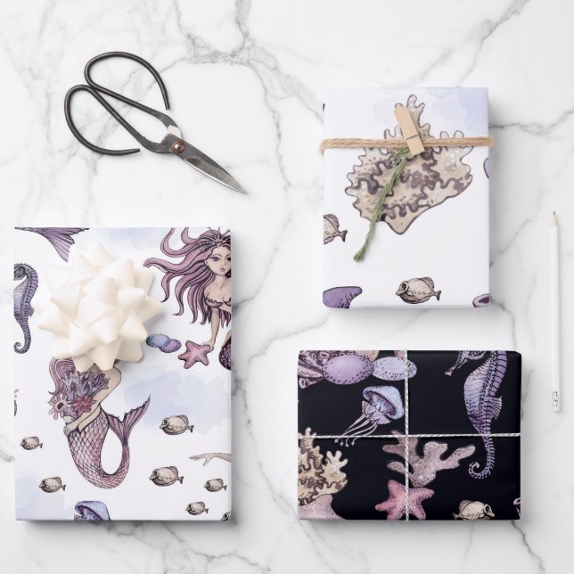 Feuille De Papier Cadeau Sirènes (Recto)