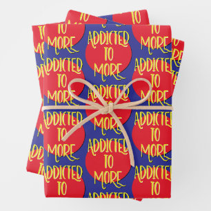 Feuille De Papier Cadeau Slogan de rétablissement addictif à plus