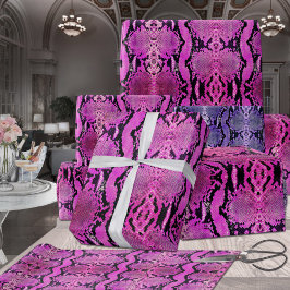 Feuille De Papier Cadeau Snakeskin, Constricto Boa Rose Chaud